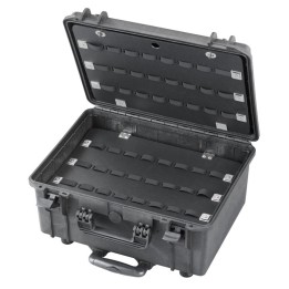 Black, Tool case with trolley, INT 466x335xH220(40+180)mm, EXT 503x422xH267mm, 7,1kg, 34,27L