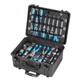 Black, Tool case with trolley, INT 466x335xH220(40+180)mm, EXT 503x422xH267mm, 7,1kg, 34,27L