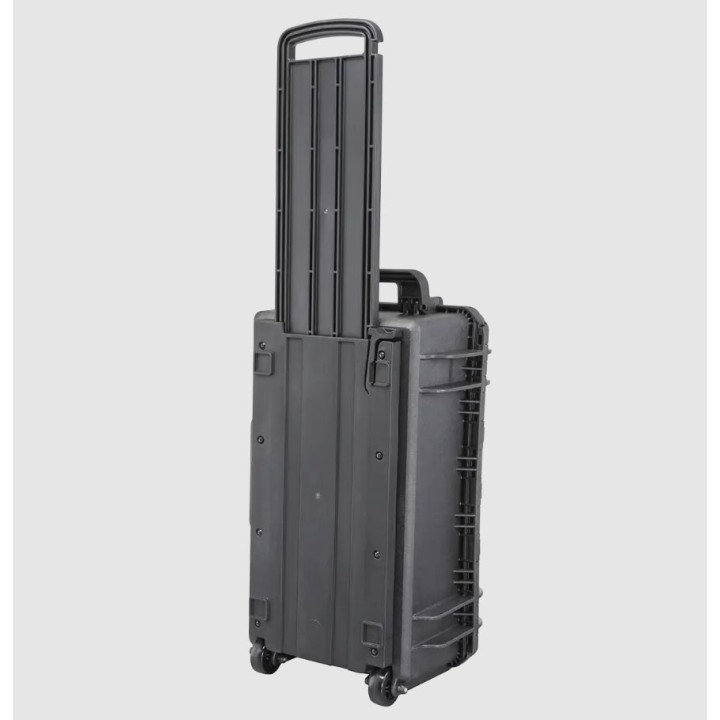 Black, High Density cubed foams with trolley, INT 520x290xH200(45+155)mm, EXT 585x361xH238mm, 4,02L