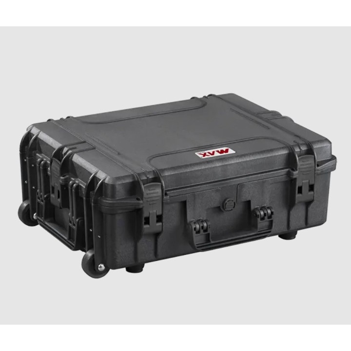 Black, High Density cubed foams with trolley, INT 538x405xH190(50+140)mm, EXT 604x473xH225mm, 41,4L