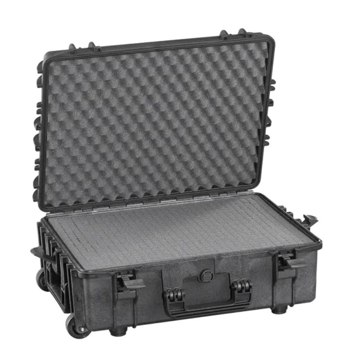 Black, cubed foams with trolley, INT 538x405xH190(50+140)mm, EXT 604x473xH225mm, 6,94kg, 41,4L