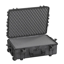 Black, cubed foams with trolley, INT 538x405xH190(50+140)mm, EXT 604x473xH225mm, 6,94kg, 41,4L