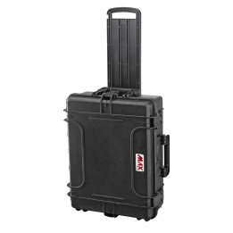 Black, cubed foams with trolley, INT 538x405xH190(50+140)mm, EXT 604x473xH225mm, 6,94kg, 41,4L