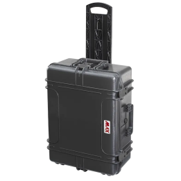 Black, cubed foams with trolley, INT 620x460xH250(60+190)mm, EXT 687x528xH286mm, 9,6kg, 71,3L