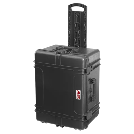 Black, cubed foams with trolley, INT 620x460xH340(60+280)mm, EXT 687x528xH376mm, 11,18kg, 96,96L