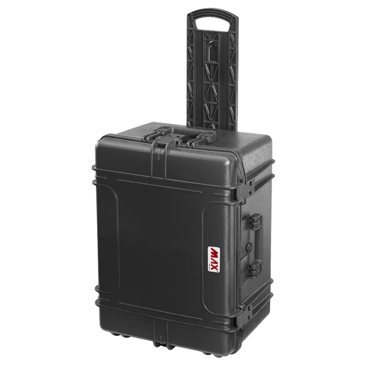 Black, cubed foams with trolley, INT 620x460xH340(60+280)mm, EXT 687x528xH376mm, 11,18kg, 96,96L