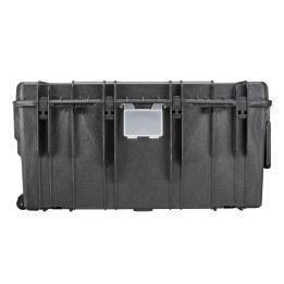 Black, empty with hinged lid, INT 1090 x 680 x H510, EXT 1178 x 780 x H584, 395L