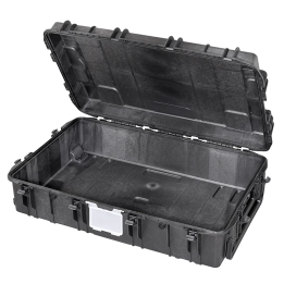 Black, empty with hinged lid,INT 1090 x 680 x H280, EXT 1178 x 780 x H330, 215 L