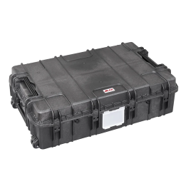 Black, empty with hinged lid,INT 1090 x 680 x H280, EXT 1178 x 780 x H330, 215 L