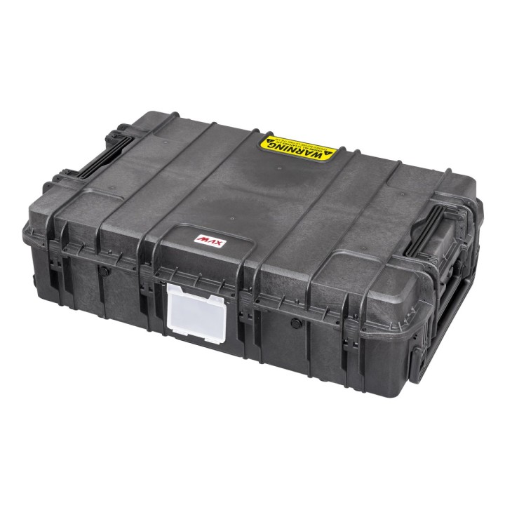 Black, empty with hinged lid,INT 1090 x 680 x H280, EXT 1178 x 780 x H330, 215 L