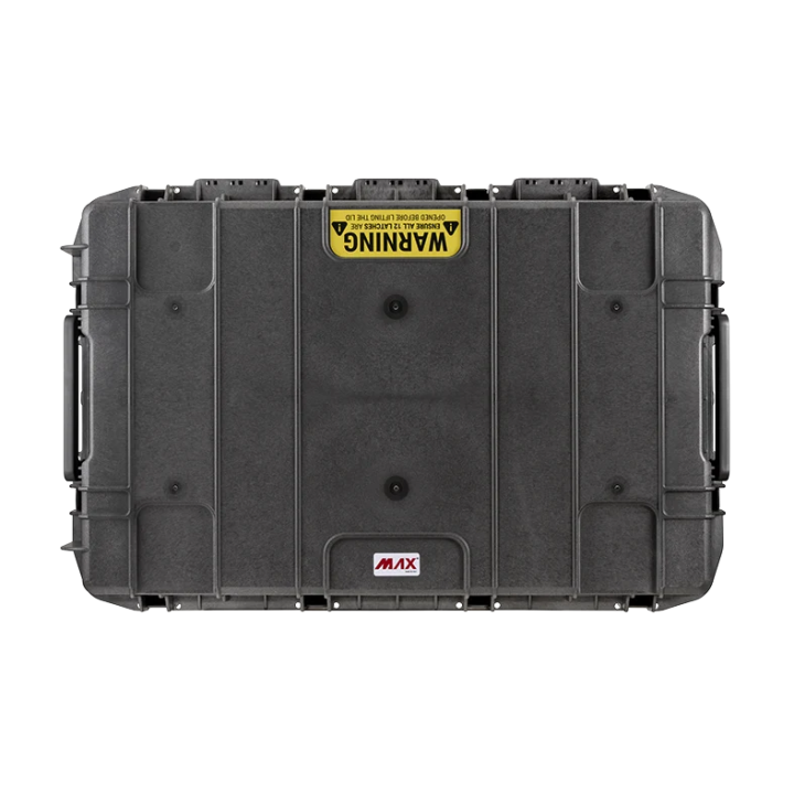 Black, empty with removable lid - 50/50 split lid and base, INT 1090 x 680 x H410 , EXT 1178 x 780 x H447, 300L