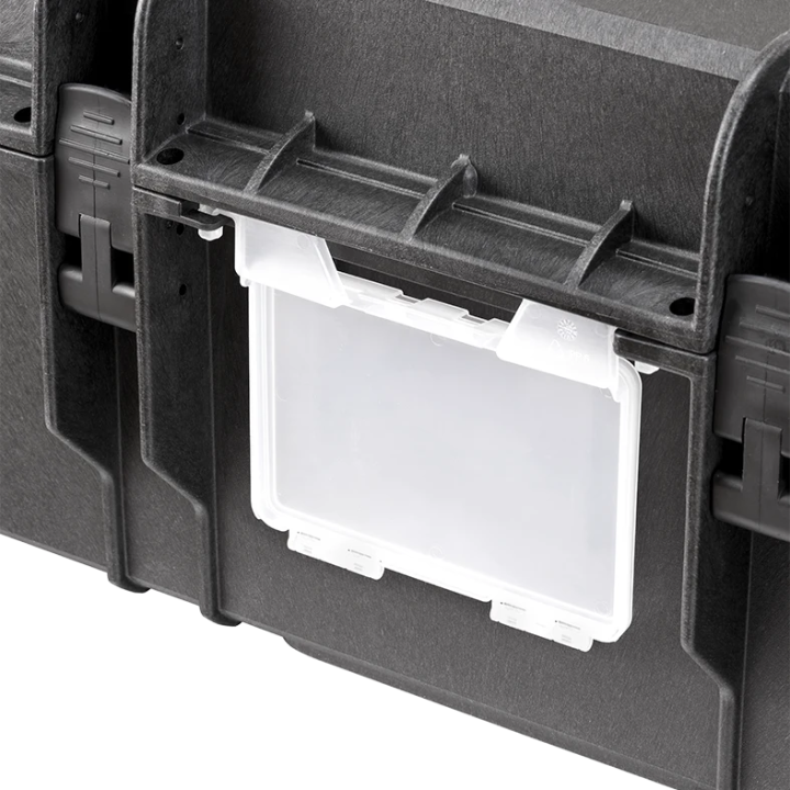 Black, empty with removable lid - 50/50 split lid and base, INT 1090 x 680 x H410 , EXT 1178 x 780 x H447, 300L