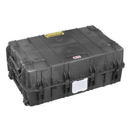 Black, empty with removable lid - 50/50 split lid and base, INT 1090 x 680 x H410 , EXT 1178 x 780 x H447, 300L