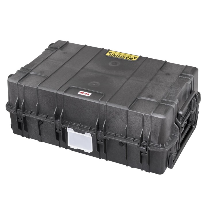 Black, empty with removable lid - 50/50 split lid and base, INT 1090 x 680 x H410 , EXT 1178 x 780 x H447, 300L