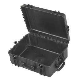 Black, empty with trolley, INT 620x460xH250(60+190)mm, EXT 687x528xH286mm, 8,58kg, 71,3L