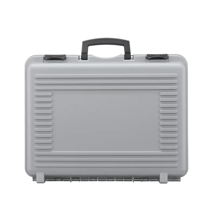 Black/ Gray metallic,  Polypropylene case mm. 482 x 375 x 132 with 2 egg foams