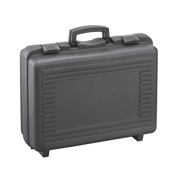 Black/ Gray metallic,  Polypropylene case mm. 482x375x184 with 2 egg foams