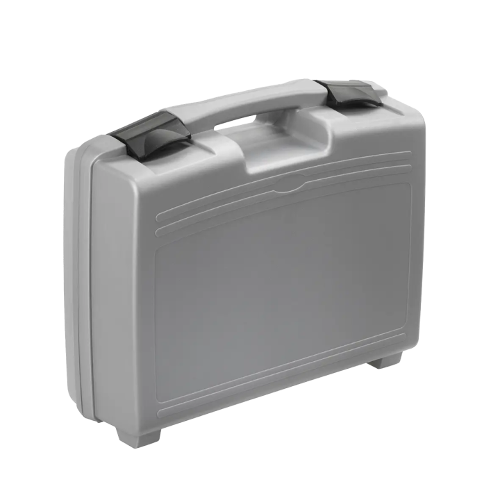 Black/Gray/Transparent,  Polypropylene csae mm. 370 x 310 x 122  with 2 egg foams