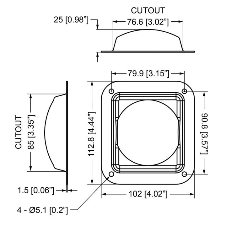 Black Lid Dish for Castor