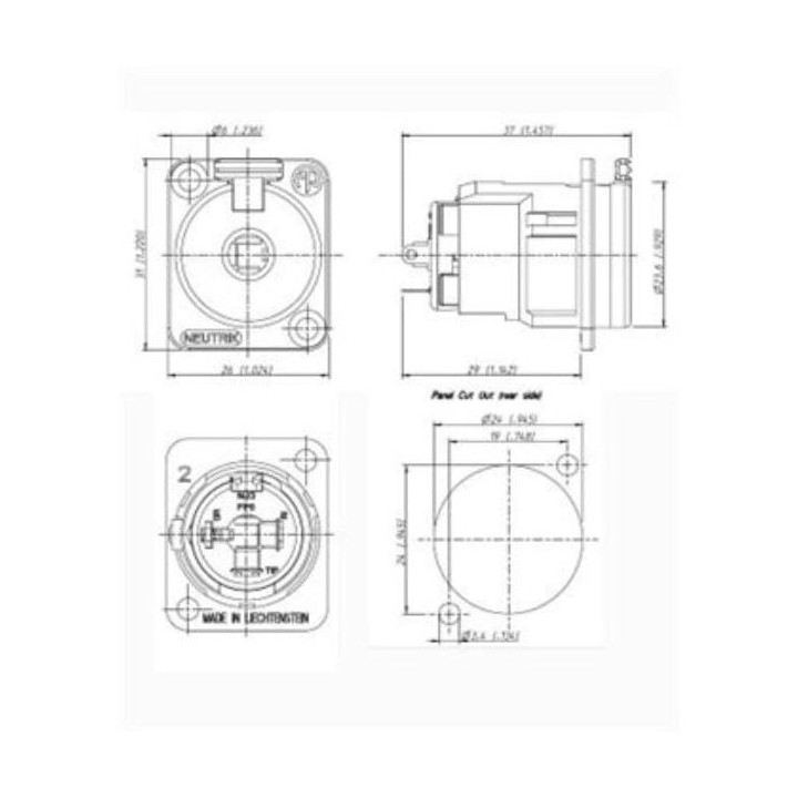 Black Mono/Stereo Jack Socket NJ3FP6C-BAG