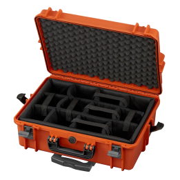 Black, padded dividers, INT 500x350xH194(58+136)mm, EXT 555x445xH258mm, 6,12kg, 33,95L