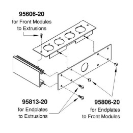 Black screws B6x6 for Front Modules to Extrusions