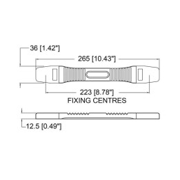 Black Strap Handle with Black Encapsulated Insert