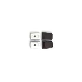 Black Strap Handle with Zinc Metal End Caps and Black Plastic Covers