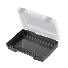 Black-Transparent lid, Polypropylene case mm. 260 x 210 x 60