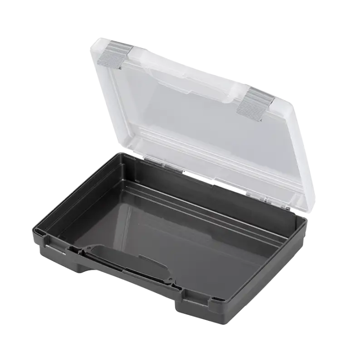 Black-Transparent lid, Polypropylene case mm. 260 x 210 x 60