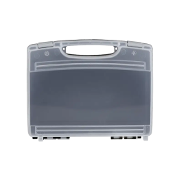 Black-Transparent lid, Polypropylene case mm. 260 x 210 x 60 with 2 egg foams