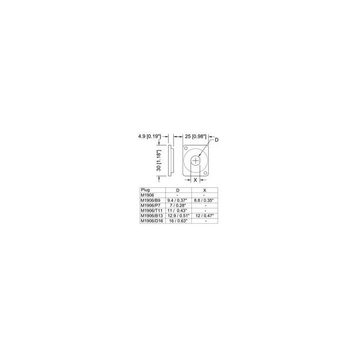 Blanking Plate Flush Screw Fit Black Plastic M1906