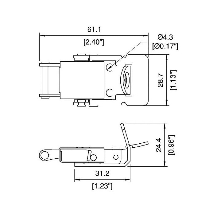 Briefcase & Draw Latch Padlckble Military Latch Briefcase & Draw Latch