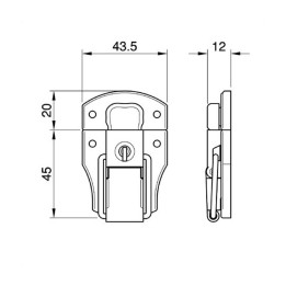 Chrome Lockable Osaka Draw Latch 1649a