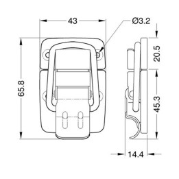 Chrome Osaka Draw Latch 1648a
