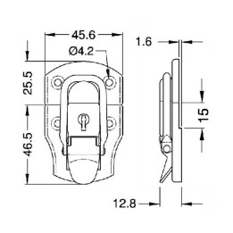 Chrome Lockable Osaka Draw Latch 1645c