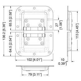 Double Hinge in 27mm Offset Dish