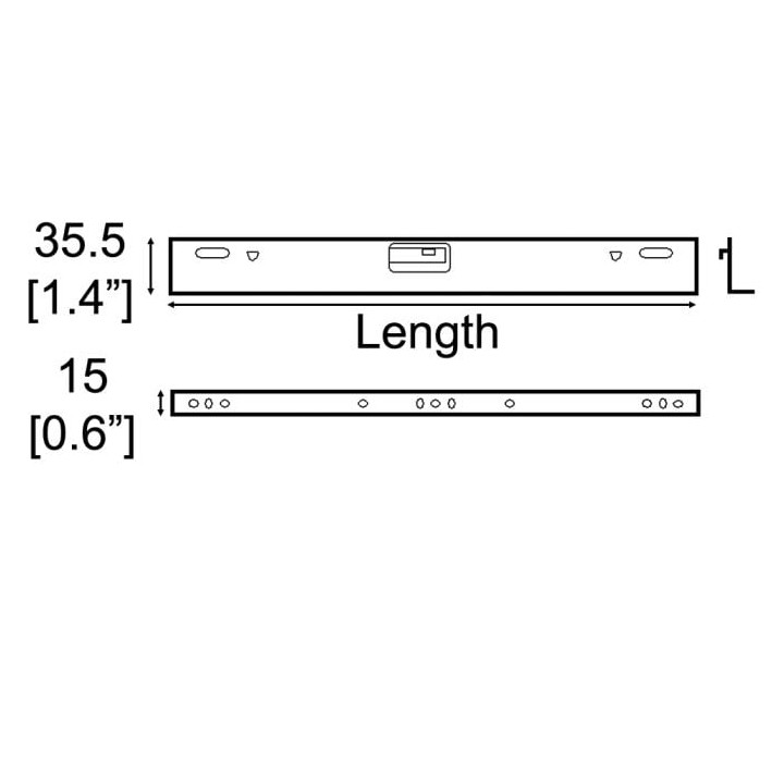 Drawer Slides Mounting Supports - 500mm Long