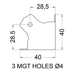 Flat Nickel Corner with 1.6mm Radius