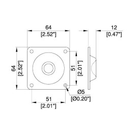 Female Zinc Stacking Metal Foot