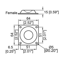 Female Stainless Steel Heavy Duty Stacking Metal Foot