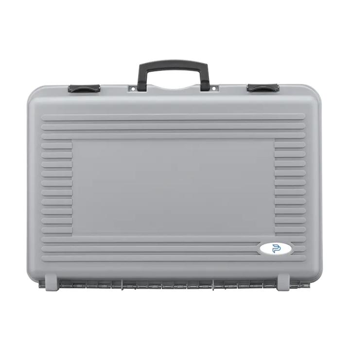Gray metallic,  Polypropylene case mm. 600 x 415 x 144 with 2 egg foams