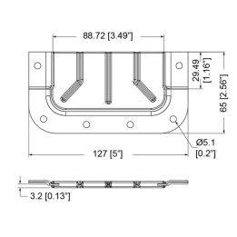 Half Rubber Cable Feed-through Dish with Offset