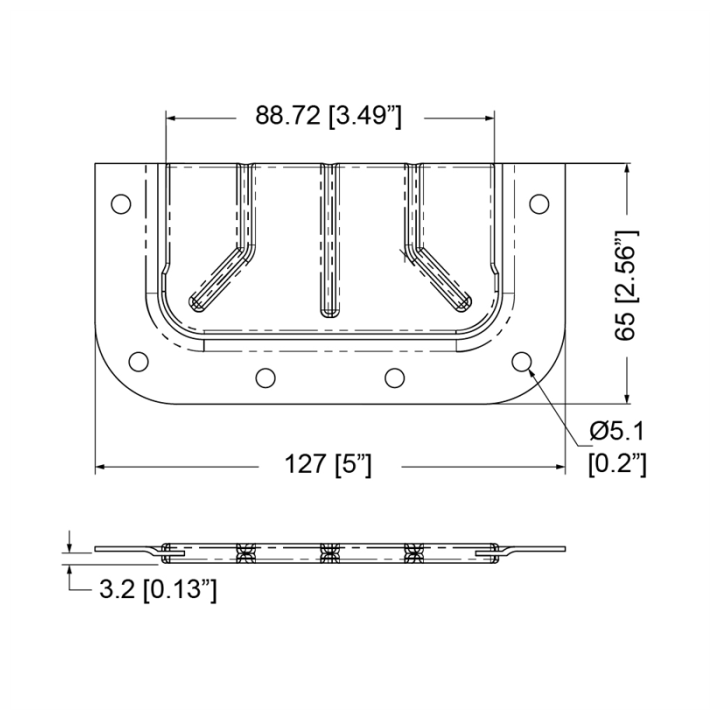 Half Rubber Cable Feed-through Dish