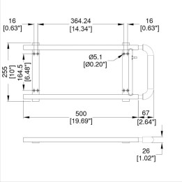 Heavy Duty Steel Pullout Surface Mount Handle with Moulded Grip