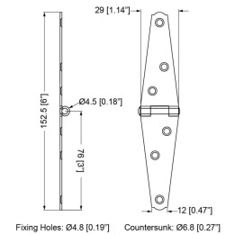 Hinge STRAP HINGE 3"L.DUTY Hinge