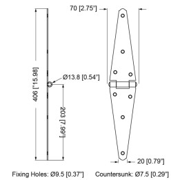 Hinge STRAP HINGE 8" Hinge