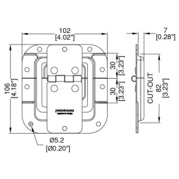 Hinge with Lid Stay in Shallow Dish with 30mm Offset