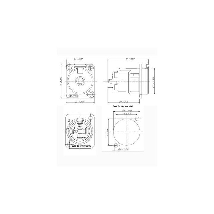 Jack Socket Mono/Stereo Chassis