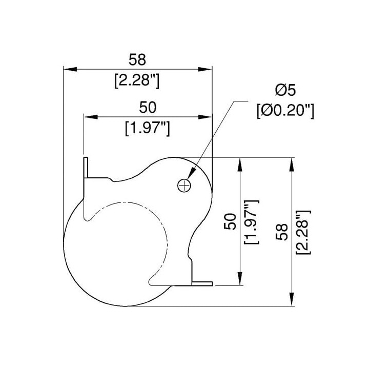 Large Black Ball Corner with 0.5mm Radius